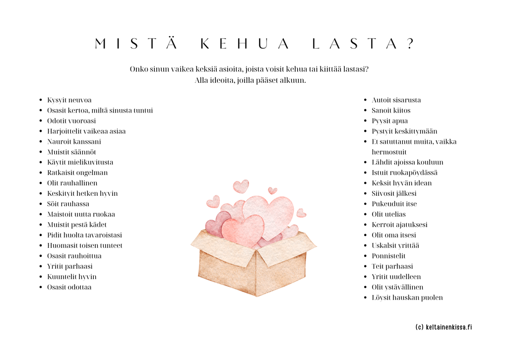 LAPSEN KEHULOMAKKEET