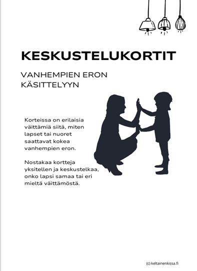 Keskustelukortit lapselle vanhempien eron käsittelyyn